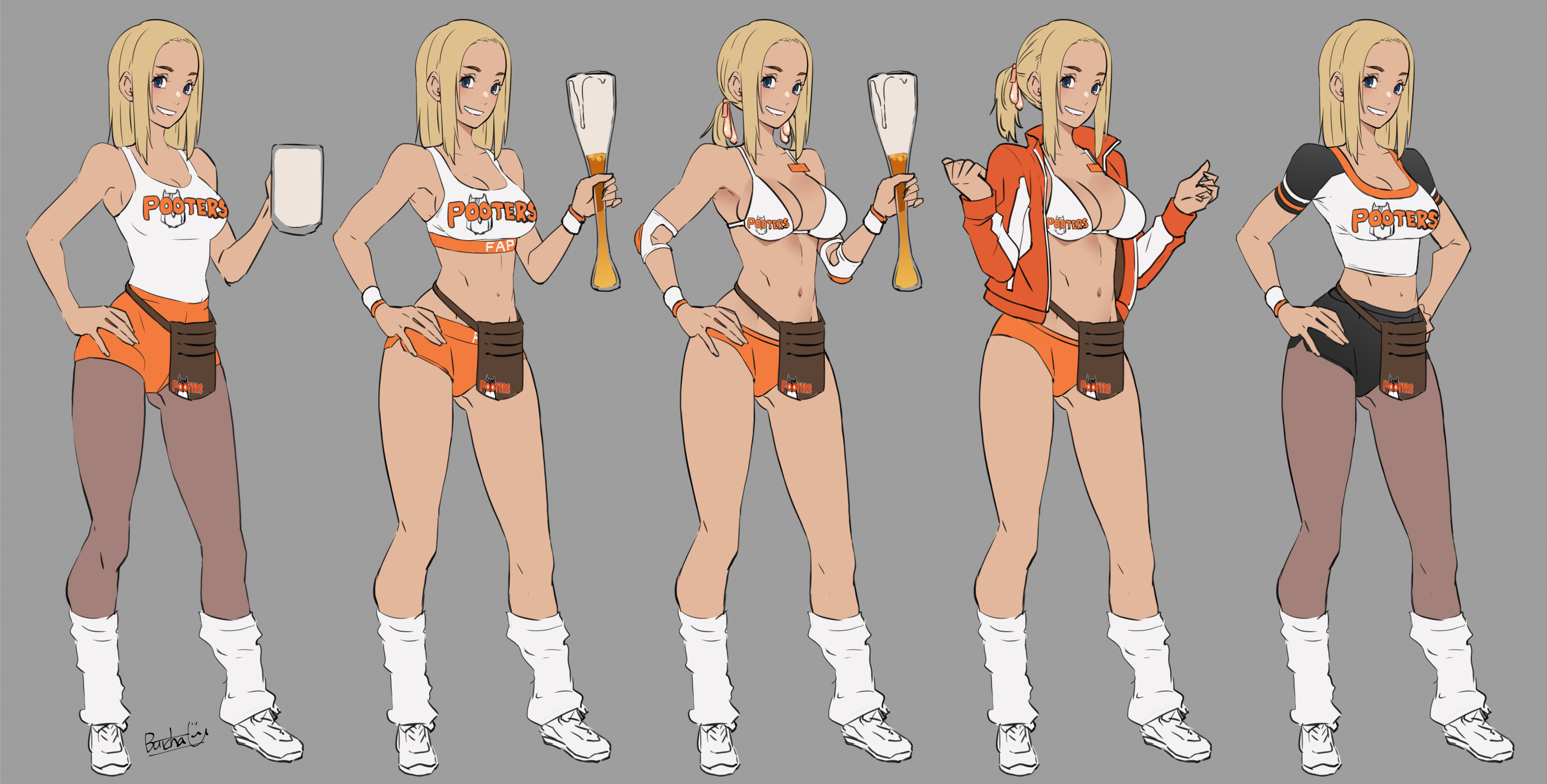 1girls, big breasts, breasts, bust, busty, butcha-u, chest, cleavage, curvaceous, curvy, curvy figure, cute, cute face, digital drawing (artwork), digital media (artwork), eyebrows, eyelashes, eyes, female, female focus, female only, hair, hips, hooters, hooters (parody), hooters uniform, hourglass figure, huge breasts, human, large breasts, legs, light skin, light-skinned female, lips, pooters, slim, slim waist, thick, thick legs, thick thighs, thighs, top heavy, uniform, upper body, voluptuous, voluptuous female, waist, wide hips