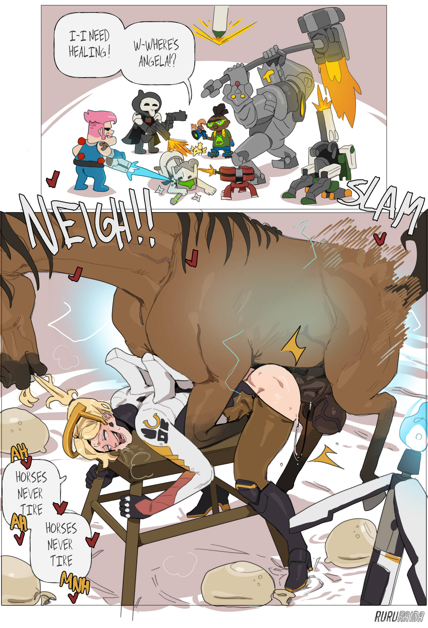 ahe gao, ahegao face, ambiguous penetration, angela ziegler, ass, balls, bent over, bent over table, blizzard entertainment, blonde hair, doggy style, dominant feral, equine, female, female on feral, femsub, feral, feral dominating human, feral on female, feral on human, feral penetrating, feral penetrating human, fucked senseless, fucked silly, genji, hair grab, hair pull, hair pulling, horse, horse penis, horsecock, human, human female, human on feral, human penetrated, loving it, lucio (overwatch), male, mercy, overwatch, penis, pleasure face, ponytail, reaper, ruru-raida, sex, size difference, straight, submissive human, zarya, zoophilia