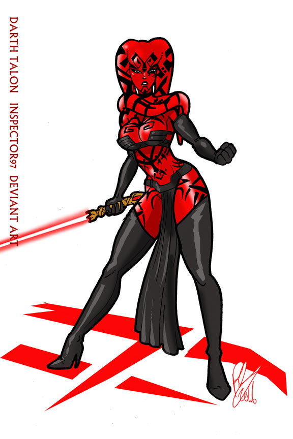 1girls big_breasts breasts cleavage clothed clothing curvy darth_talon female_focus female_only inspector97 john_f._ridley lingerie loincloth looking_at_viewer pelvic_curtain revealing_clothes simple_background solo star_wars twi'lek white_background wide_hips