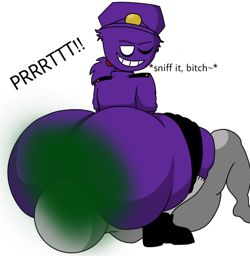 anon ass big_ass big_butt butt face_fart facefart facefarting facesitting fart fart_cloud fart_fetish fart_in_face farting farting_in_face farting_on_face fat_ass five_nights_at_freddy's fnaf human lt03official male male/male male_only purple_guy_(fnaf) squatting taunting thick_ass william_afton