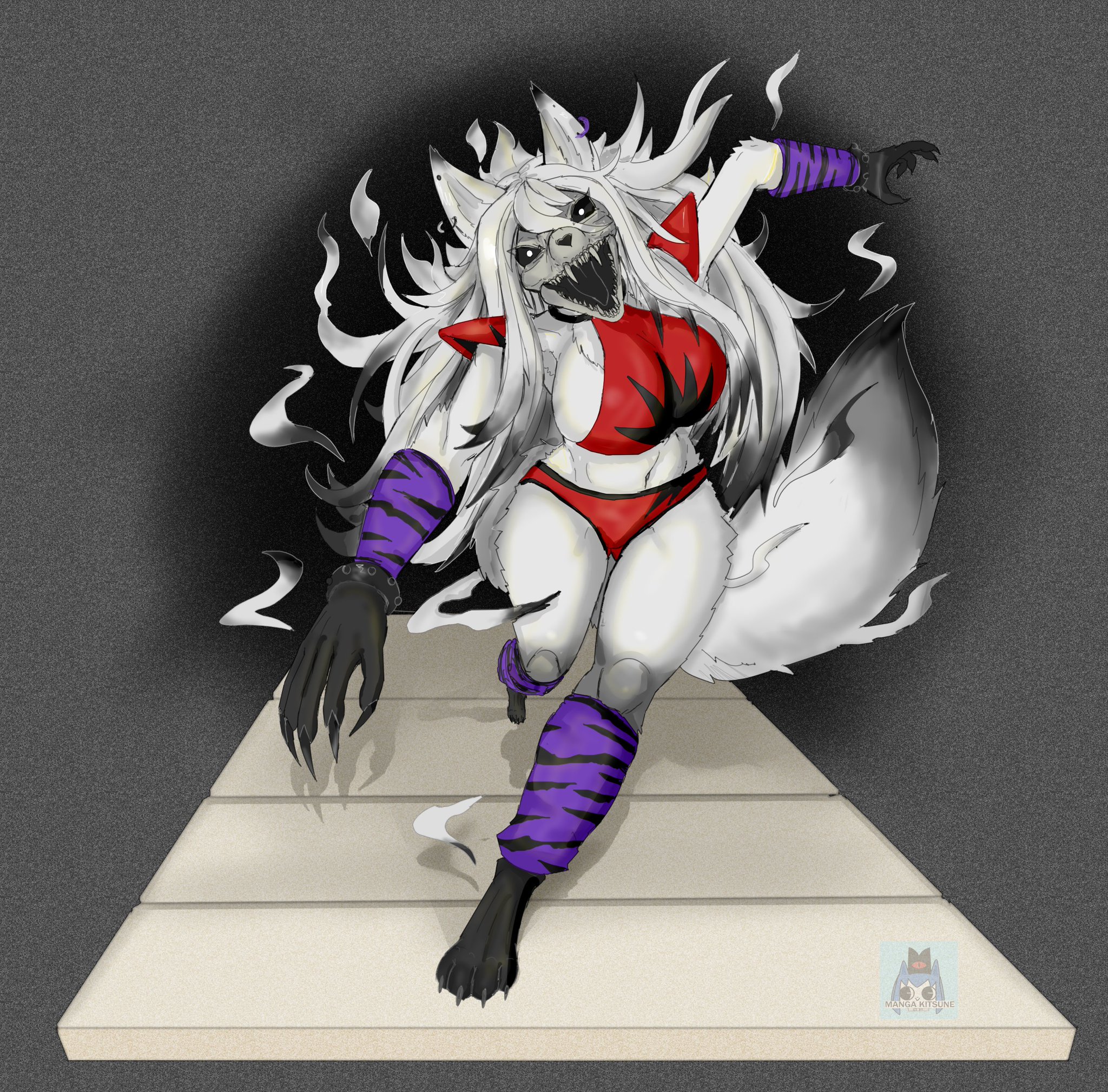 2025, crossover, female, female only, five nights at freddy's, five nights at freddy's: security breach, furry, furry female, furry only, fusion, fusion character, mal0, malo, mangakitsune2, roxanne wolf (cosplay), roxanne wolf (fnaf), scp foundation, scp-1471, scp-1471-a, skull head, solo, tagme