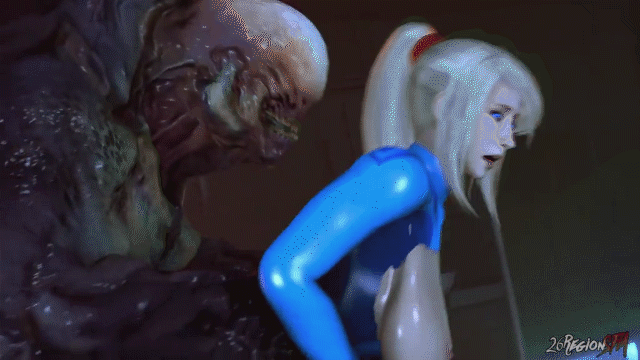 26regionsfm, 3d, animated, bimbo, doom, female, gif, hell knight (doom), holding, huge cock, male, metroid, monster, monster cock, penetration, penis, ripped bodysuit, ripped clothing, samus aran, sarah bryant (model)