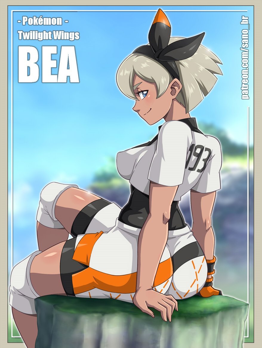 bea (pokemon), clothed, dark skin, dark-skinned female, female, female focus, female only, fully clothed, grey hair, human, nintendo, pokemon, pokemon ss, sano-br, solo, solo female, solo focus