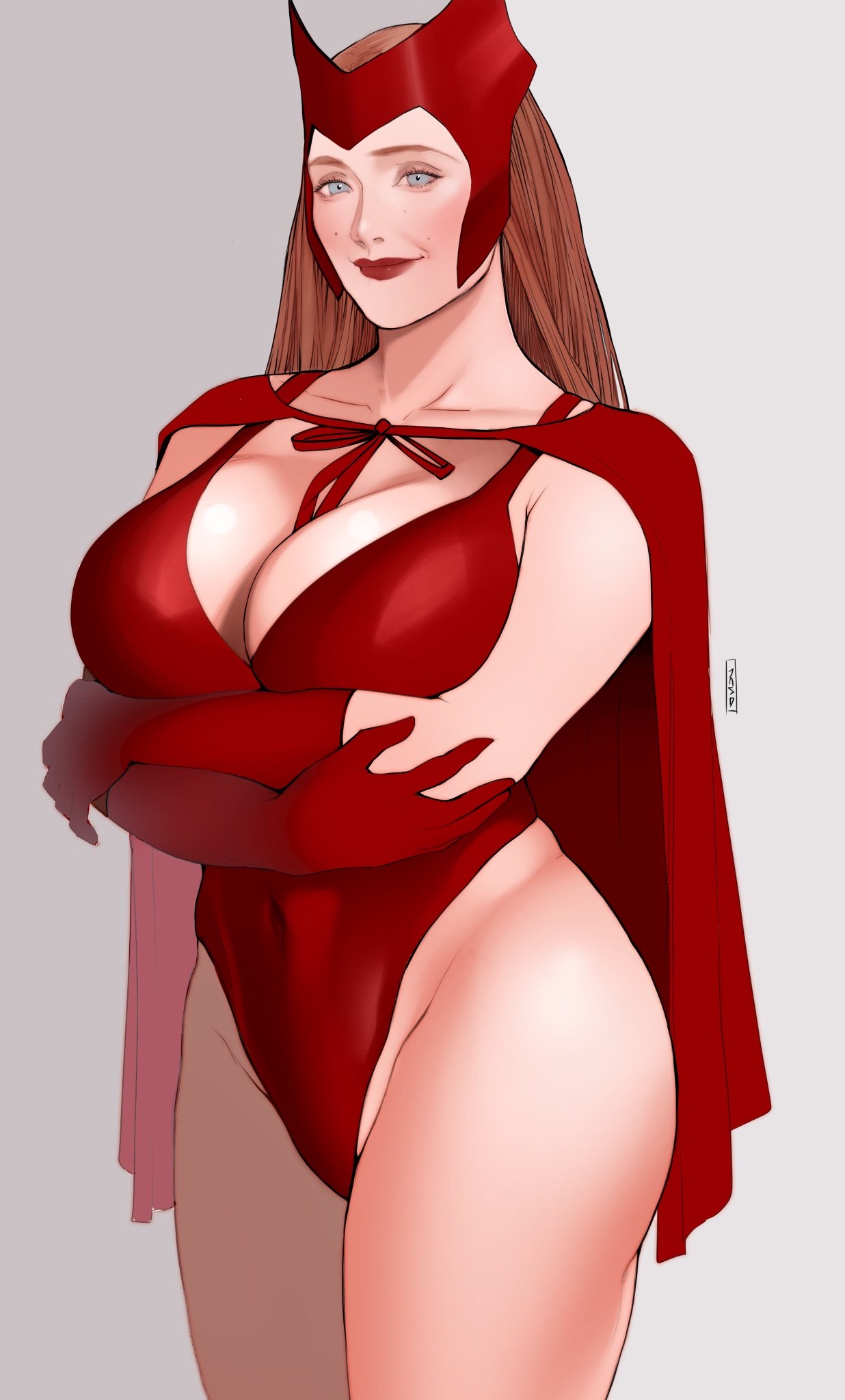 avengers, big breasts, breasts, brown hair, elizabeth olsen, female, jnsdh, marvel, marvel comics, milf, mutant (marvel), scarlet witch, thick thighs, wanda maximoff, wide hips, x-men
