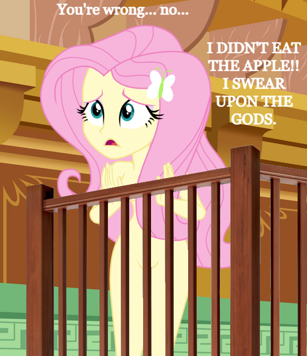 1girls adam_and_eve casual casual_nudity christianity courtroom covered_breasts english_text equestria_girls eve_(record_of_ragnarok) eve_(shuumatsu_no_valkyrie) female fluttershy_(eg) fluttershy_(mlp) hasbro human my_little_pony nude_female nudist pale_skin pink_hair public_domain record_of_ragnarok religion shuumatsu_no_valkyrie text