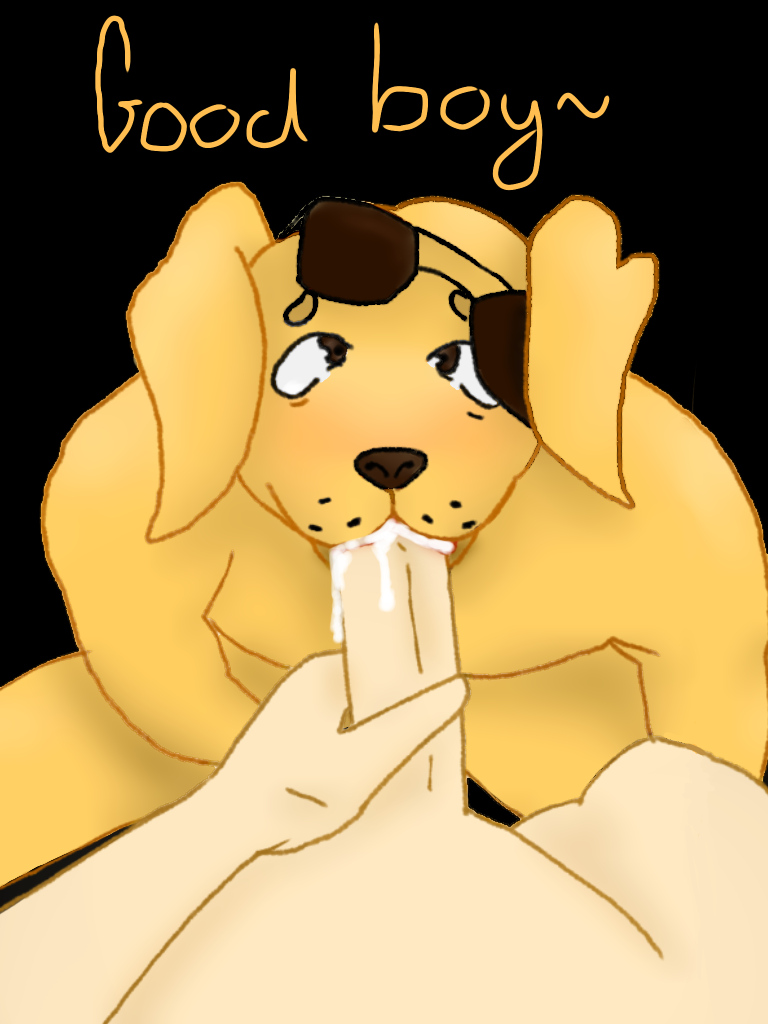 blush bojack_horseman brown_eyes canine dick gay mr._peanutbutter sperm submissive sucking_penis sunglasses yellow_dog yellow_fur