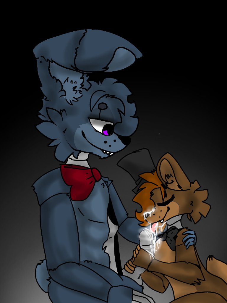 ambiguous_gender anthro bear bodily_fluids buckteeth cum cum_on_face cum_on_tongue duo five_nights_at_freddy's five_nights_at_freddy's_4 genital_fluids genitals lagomorph leporid licking male male/ambiguous mammal nightmare_bonnie nightmare_bonnie_(fnaf) nightmare_freddy nightmare_freddy_(fnaf) oral penile penis penis_lick rabbit scottgames sex teeth tongue tongue_out unknown_artist