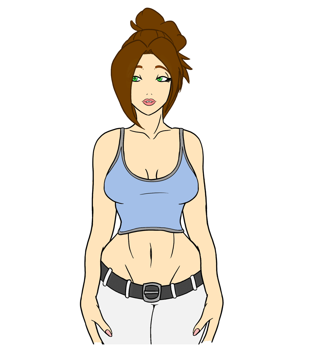 1girls, animated, big breasts, bouncing breasts, breast expansion, breast growth, breast growth (enlargement), breasts, brown hair, cleavage, female, female only, gigantic breasts, huge breasts, large breasts, luxurious-blue, nipple bulge, original, original character, solo, solo female, visible nipples