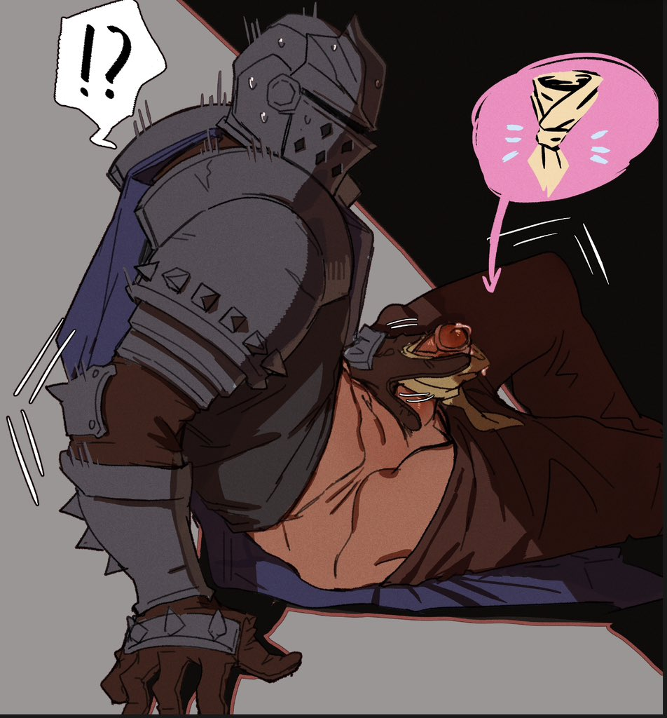 1boy balls bara barazoku big_balls big_penis clothing crusader crusader_(darkest_dungeon) darkest_dungeon erection gay hard_on male male_focus male_only manly masturbation muscular_male penis precum precum_drip solo solo_male yaoi