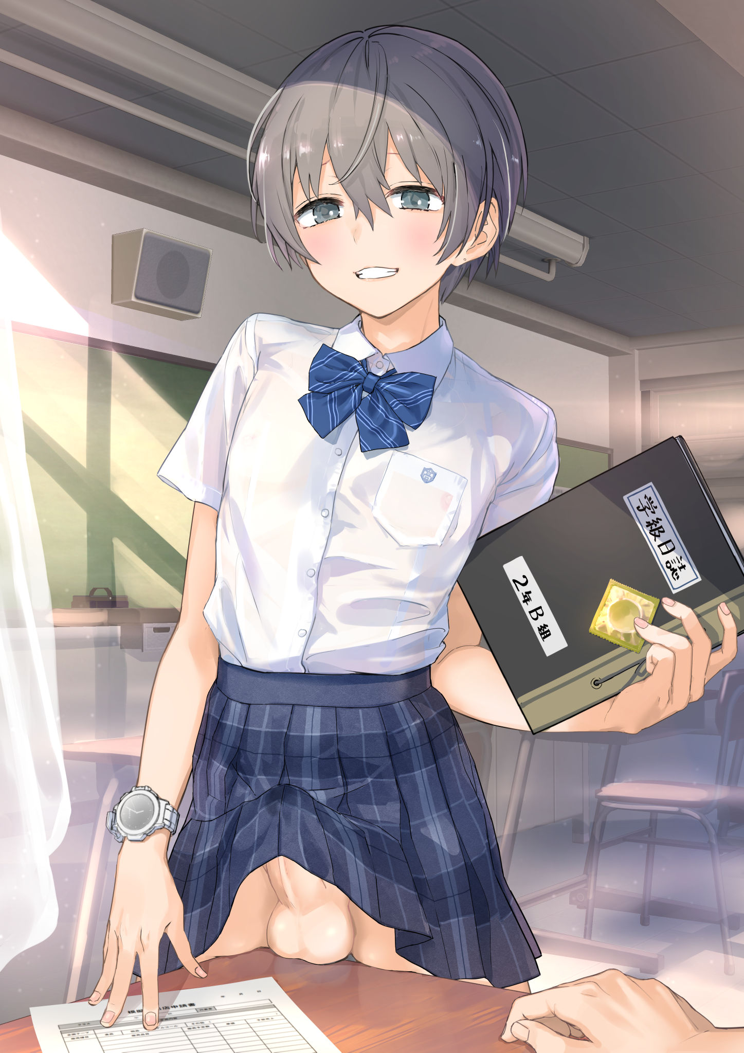 1boy, femboy, male, male only, onomi9ta, penis, penis under clothes, solo, trap