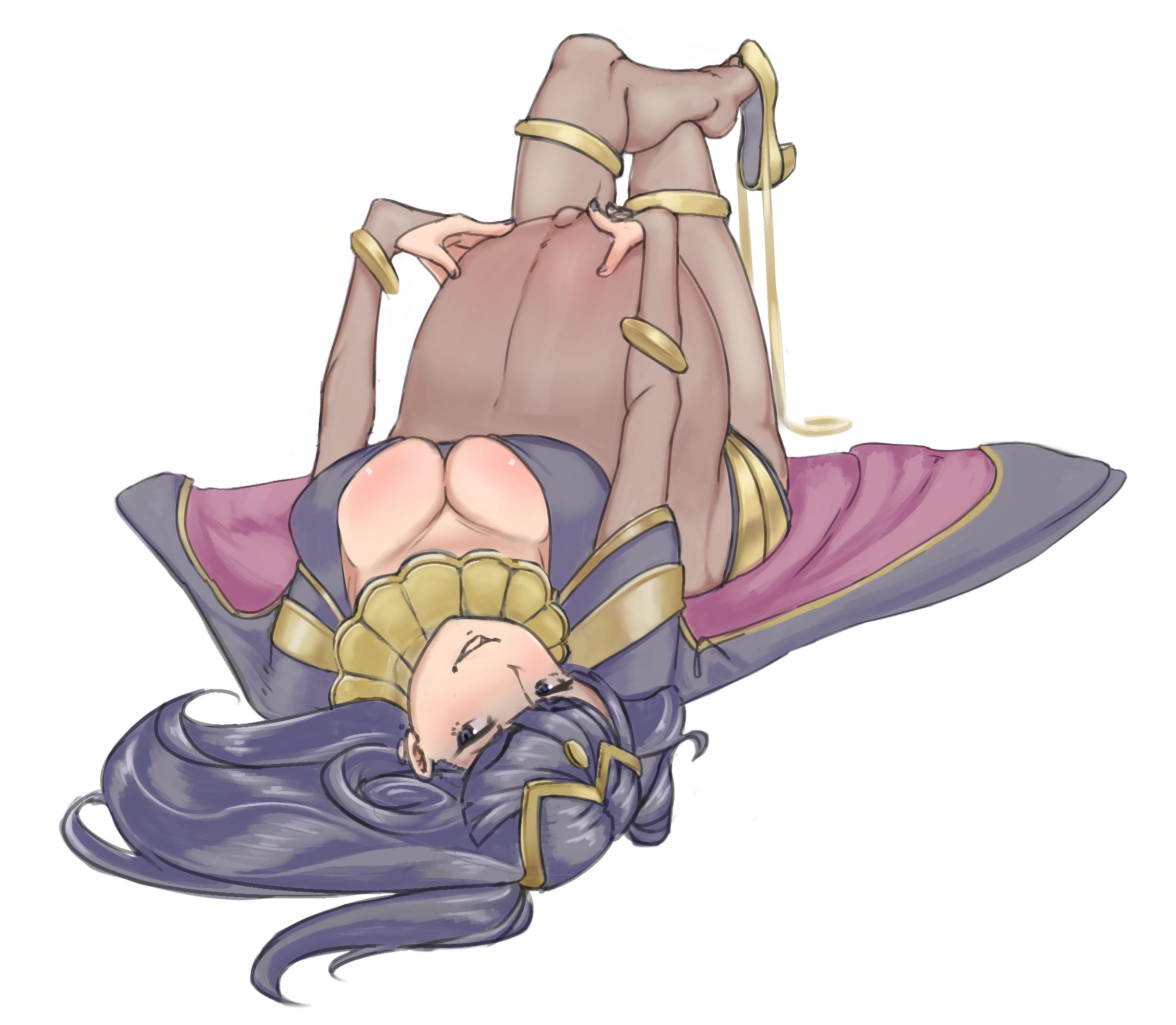 akeggle, belly button, big breasts, black hair, black nails, bra, breasts, cape, cleavage, female, fire emblem, fire emblem awakening, goth, hands on belly, high heels, jewelry, laying down, long hair, looking at viewer, nintendo, pregnant, solo, tharja (fire emblem), transparent clothing