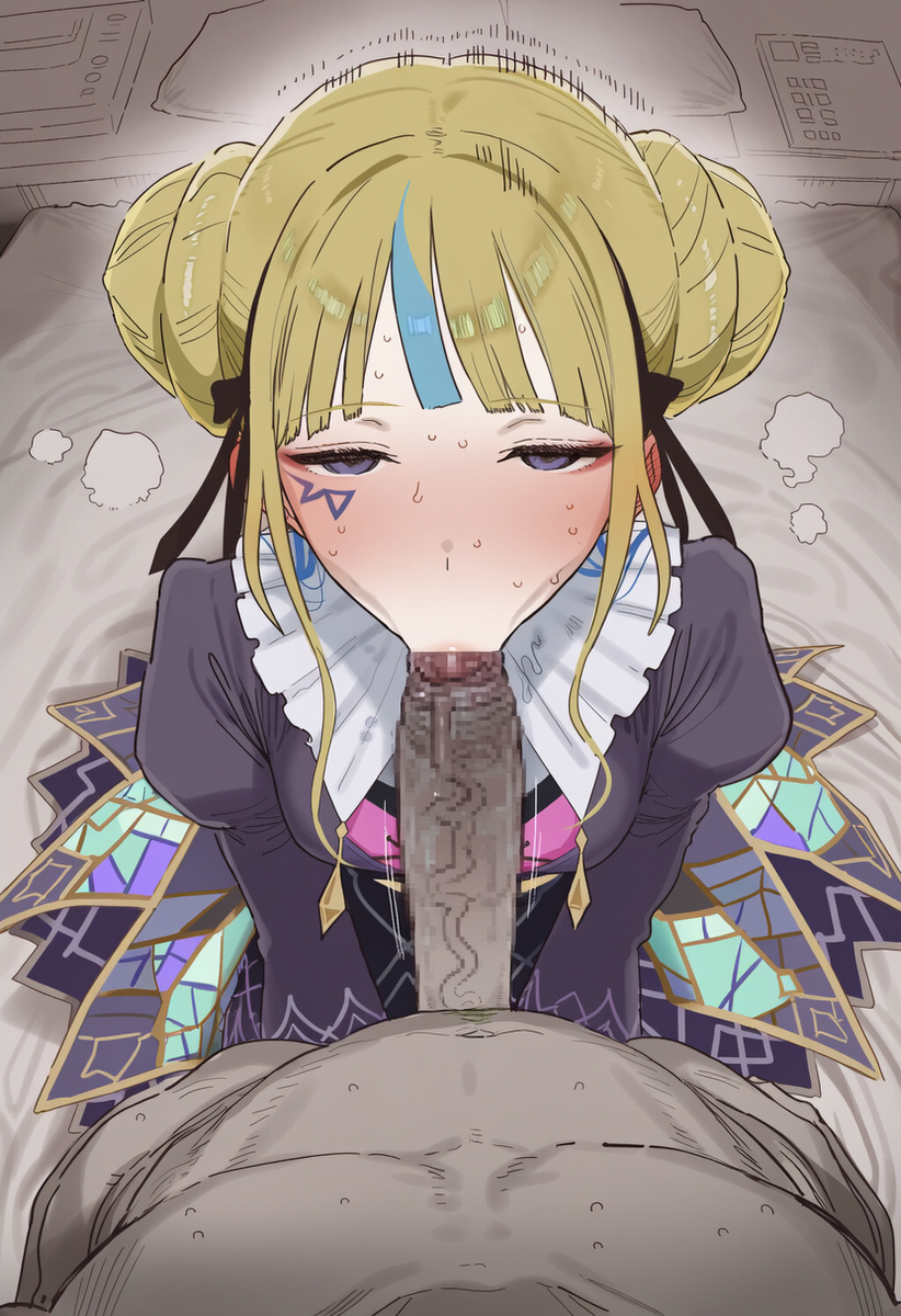 ai generated, blonde hair, clothed female nude male, dress, fellatio, female, lemon kokoa, male, multicolored hair, penis, pov, pretty series, syn sophia, takara tomy, ushiroman, veiny penis, waccha primagi!