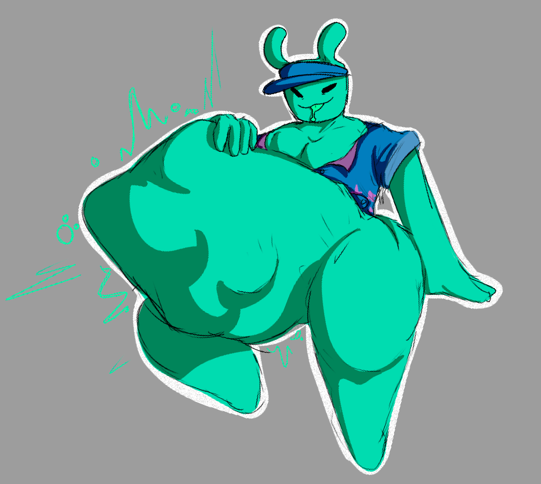 alien, alien elliot (forsaken), elliot (forsaken), forsaken (roblox), huge thighs, ivy arts, male, roblox, vore, vore belly