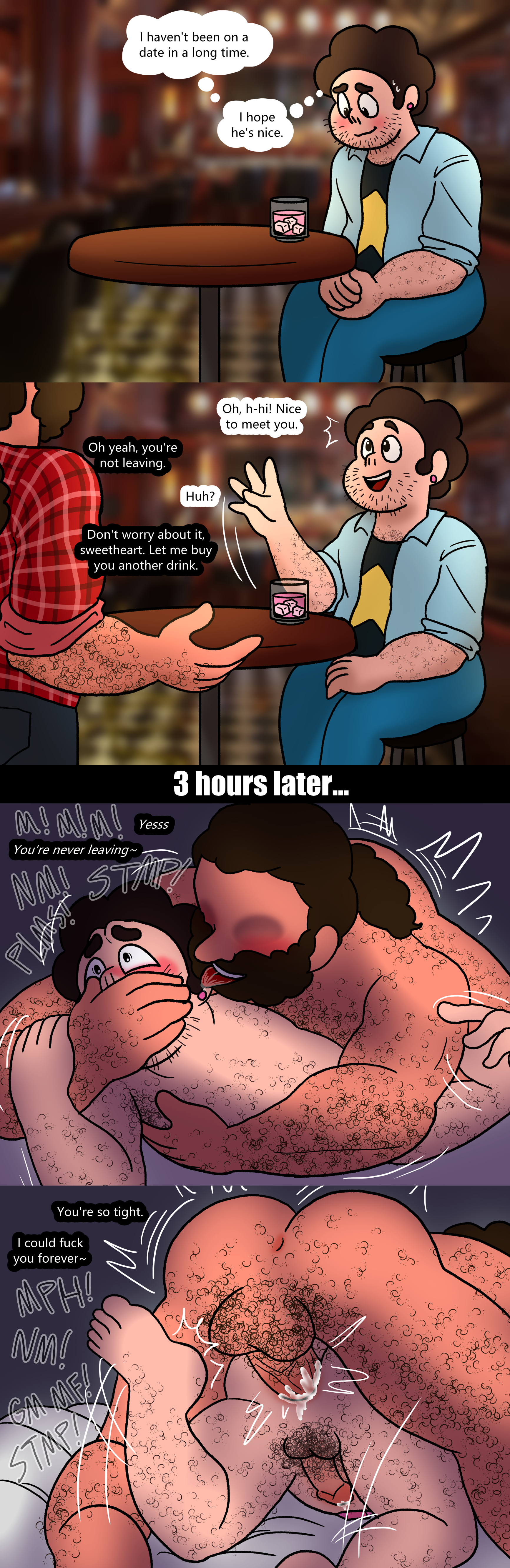 2d, adult, adult male, aged up, aged up character, alcohol, alcoholic drink, anonymous character, anonymous male, balls, big penis, blush, blushing male, date rape, desperate, dirty talk, dominant male, dubious consent, english, english text, faceless male, fat, fat male, gay, gay domination, gay male, gay sex, hairy, hairy balls, hairy male, hand gag, hand gagged, hand over another's mouth, hand over mouth, kidnapped, licking, licking ear, male, male rape victim, male rapist, mario4513228, muffled screaming, muffled speech, muffled words, non consensual, nonconsensual, penis, rape, raped, small penis, steven quartz universe, steven universe, steven universe future, struggling, submissive male, text, text bubble, thought bubble, toony, trying to break free, trying to escape, trying to resist, yaoi, young adult