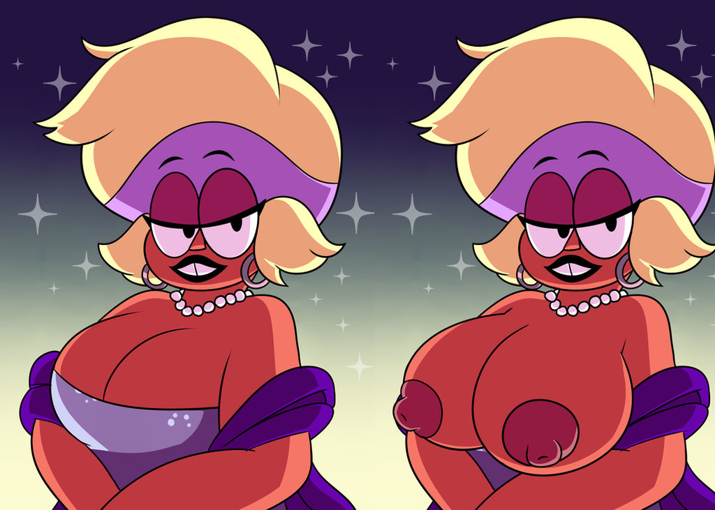 1girls, big breasts, blonde hair, breasts, carol (ok k.o.! let's be heroes), carol kincaid, earrings, female, mature, mature female, milf, ok k.o.! let's be heroes, pearl necklace, superspoe, tanned, tanned skin