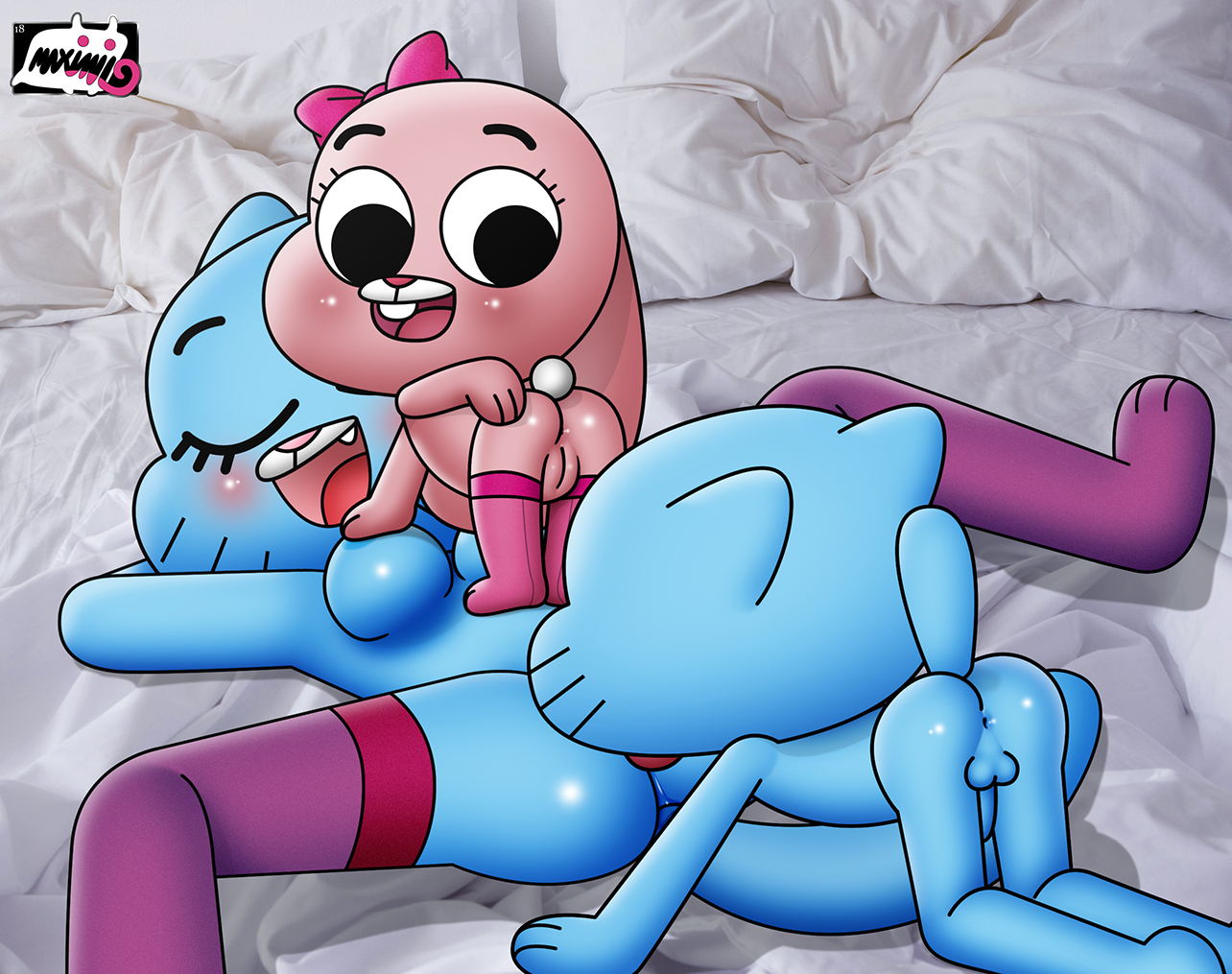 1boy, 2015, 2girls, after cunnilingus, age difference, anais watterson, anthro, anthro female, anthro male, anthro on anthro, anthro only, anus, ass, bad parenting, balls, bedsheets, blue body, blue fur, blush, blushing, breasts, brother, brother and sister, buckteeth, cartoon network, cat, cat boy, cat girl, closed eyes, completely naked, completely naked anthro, completely naked female, completely nude, completely nude anthro, completely nude female, cotton tail, cub, cub on cub, cum, cum in mouth, cum inside, cum on face, cunnilingus, daughter, domestic cat, eyebrows, eyelashes, eyes open, facial, family, family orgy, family sex, felid, feline, felis, female, female cub, femboy, flat chest, fur, furry, furry female, furry male, furry only, gumball watterson, incest, intraspecies, lagomorph, larger female, licking pussy, looking pleasured, male, male cub, male/female, mammal, maximilo, milf, mother, mother and child, mother and children, mother and daughter, mother and son, multiple girls, naked, naked anthro, naked female, nicole watterson, nude, nude anthro, nude female, older female, older female and younger female, older female and younger male, open mouth, oral, oral sex, parent, parent and child, parent and daughter, parent and son, penis, pink body, pink fur, presenting, presenting anus, presenting hindquarters, presenting pussy, pussy, rabbit, rabbit girl, rabbit tail, ribbon, sex, siblings, sister, size difference, small breasts, smaller female, smaller male, son, tail, the amazing world of gumball, thighhighs, tongue, toony, touching breast, url, vaginal penetration, whiskers, young, young anthro, young female, young male, younger female, younger male