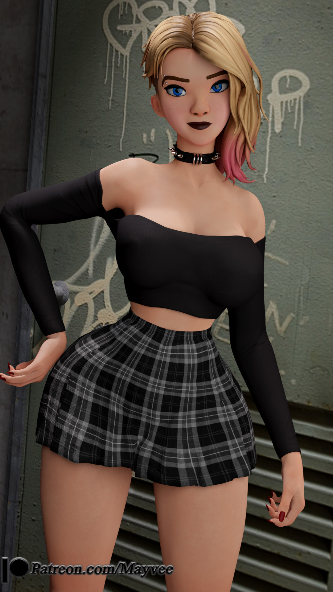 1girls, 3d, ass, athletic, athletic female, big ass, big breasts, bottom heavy, breasts, bust, busty, chest, curvaceous, curvy, curvy figure, eyebrow piercing, female, female focus, fit, fit female, ghost-spider, gwen stacy, hero, heroine, hips, hourglass figure, huge ass, huge breasts, human, large ass, large breasts, legs, light skin, light-skinned female, lips, marvel, marvel comics, mature, mature female, mayvee, slim waist, spider-gwen, spider-man (series), spider-man: across the spider-verse, spider-man: into the spider-verse, superhero, superheroine, thick, thick hips, thick legs, thick thighs, thighs, top heavy, voluptuous, waist, wide hips