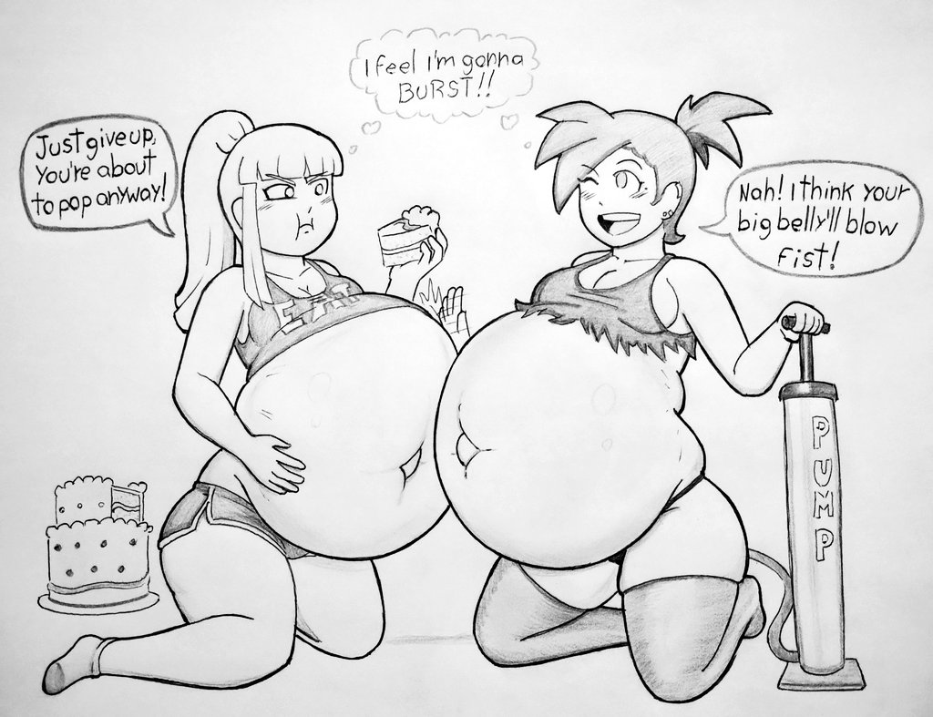 belly_bulge belly_expansion belly_inflation bloated_belly inflation inflation_fetish ronic_lagann