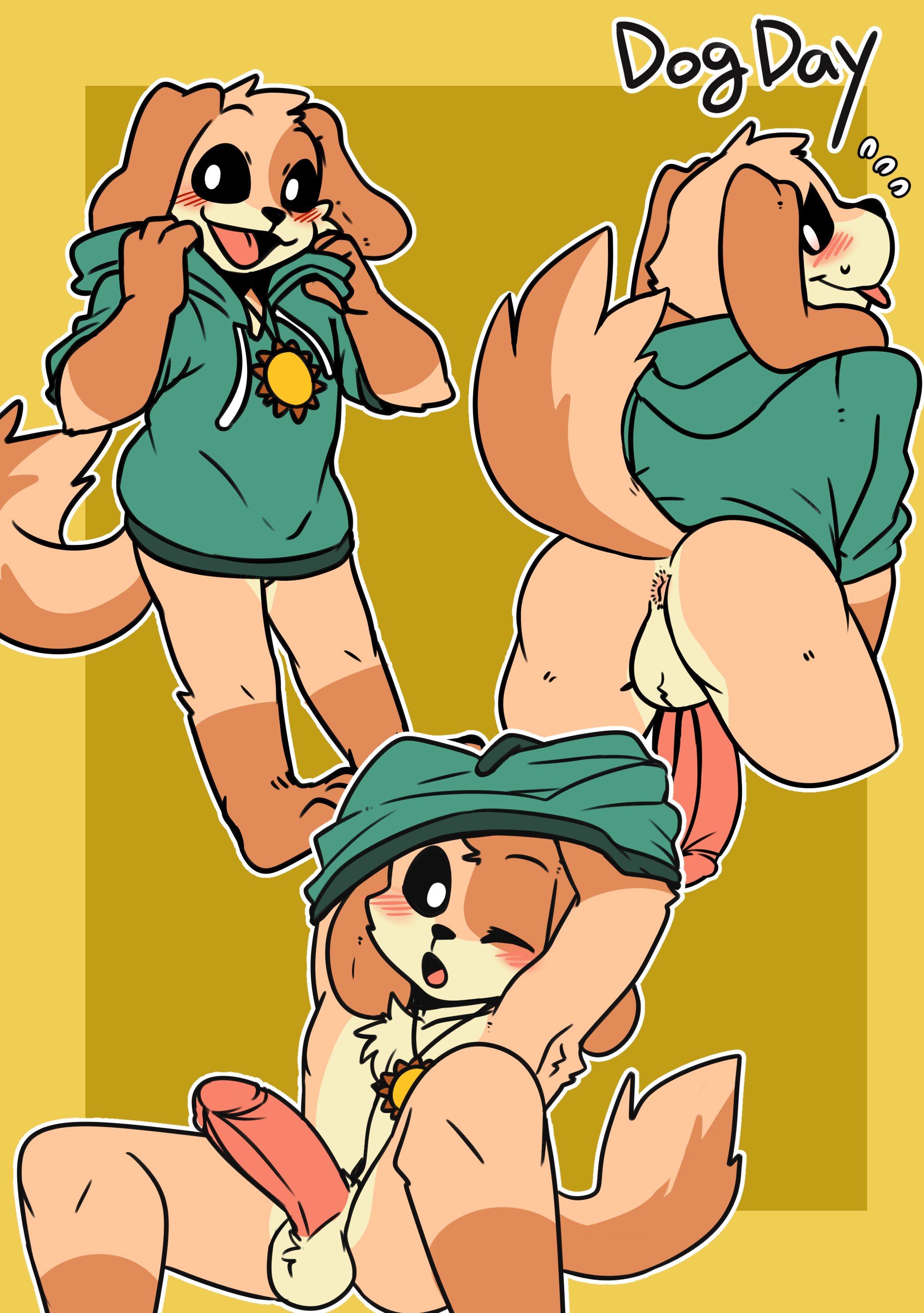 2024, 2d, 2d (artwork), 2d artwork, anthro, anthro on anthro, anthro only, anus, ass, blush, canine, critters (poppy playtime), cute, dog, dog boy, dog ears, dog tail, dogday, dogday (poppy playtime), doggy, domestic dog, erect penis, erection, femboy, fur, furry, furry only, gay, jacket, male, male only, mob entertainment, no humans, orange fur, orange skin, penis, poppy playtime, poppy playtime (chapter 3), saku1saya, sex, smiling critters, tagme, tail, taking clothes off, thick hips, thighs