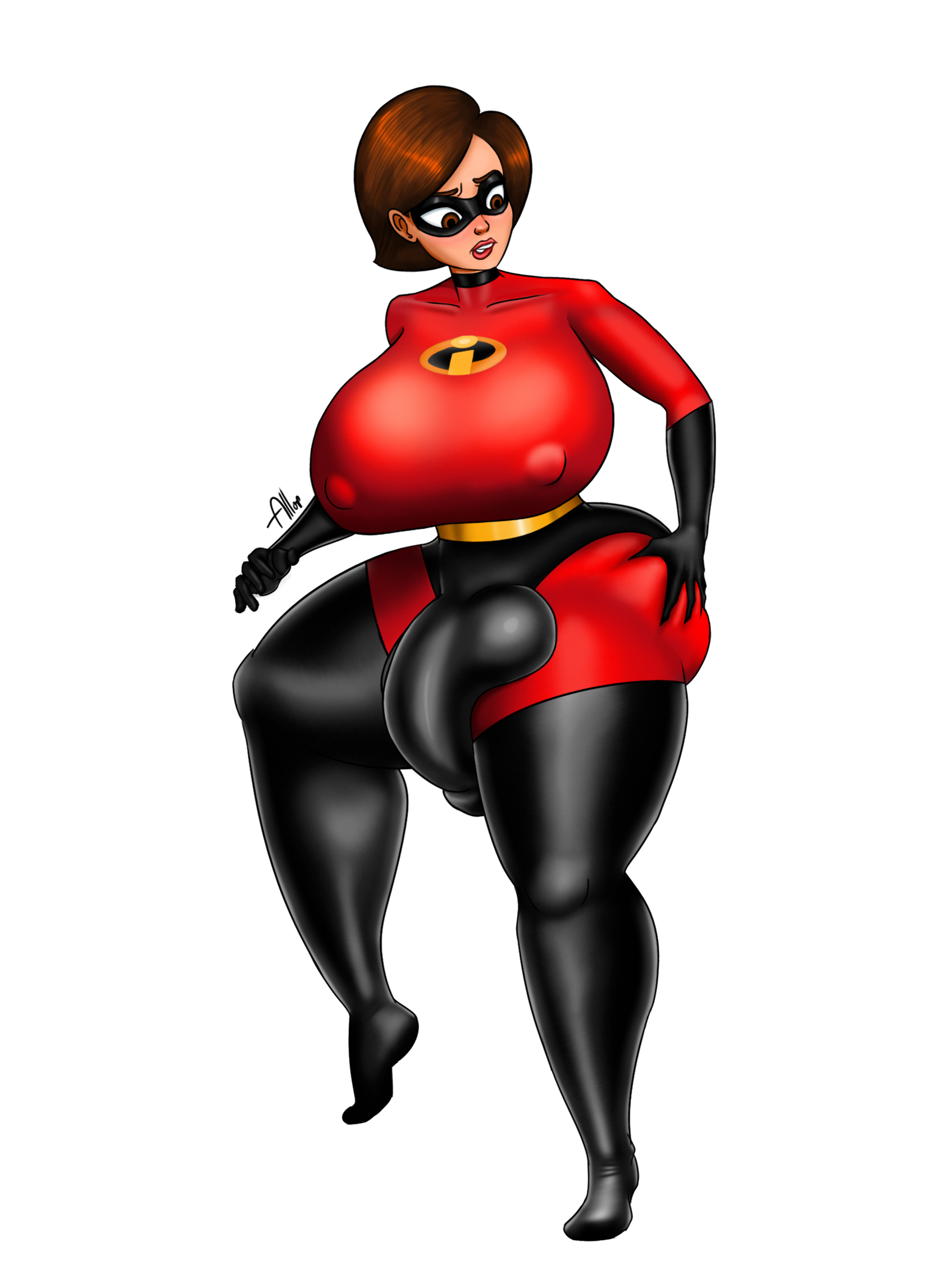 1futa, allop, armwear, ass, ass grab, balls, big ass, big balls, big breasts, big butt, big penis, bodysuit, breasts, breasts bigger than head, bulge, clothed, clothing, curvaceous, curvy, disney, eyewear, footwear, fully clothed, futa only, futanari, handwear, helen parr, huge ass, huge breasts, huge cock, intersex, large ass, legwear, mask, nipple bulge, penis, pixar, puffy nipples, skin tight, smooth skin, solo, testicles, the incredibles, thick ass, thick legs, thick thighs, voluptuous, wide hips