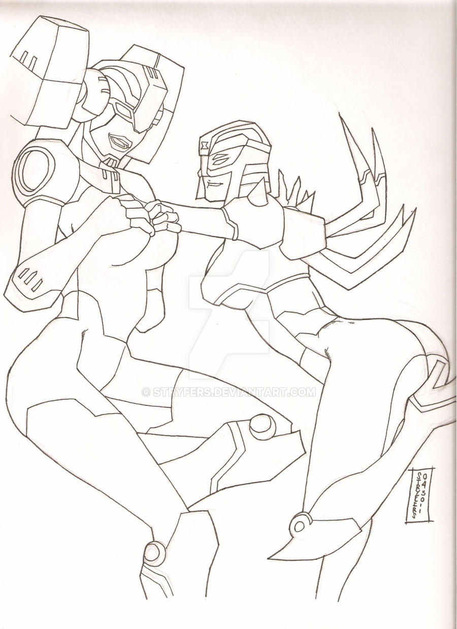 2d 2d_(artwork) 2girls arcee arcee_(tfa) artist_request ass ass_up blackarachnia blackarachnia_(tfa) boobs breasts built-in_high_heels butt covered_nipples covering_breasts curvaceous curves curvy curvy_body curvy_female curvy_figure curvy_hips deviantart female female_only grabbing_own_breast heeled_feet high_heels monochrome multiple_girls naked robot robot_girl sketch tagme_(artist) tits transformers transformers_animated watermark