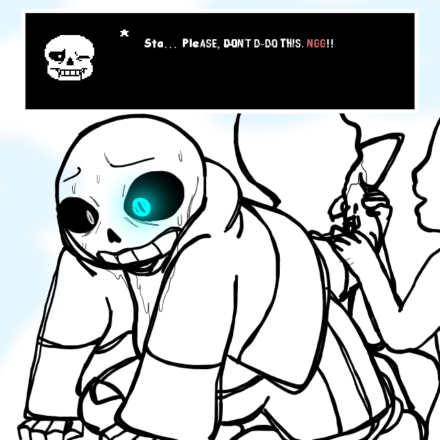 drooling male_only sans sweating tail tail_licking tail_sex undertale