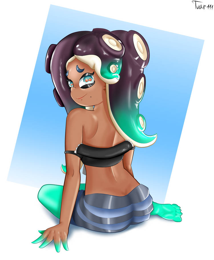 ass big_butt bubble_butt looking_at_viewer marina_(splatoon) splatoon splatoon_2 tvar111