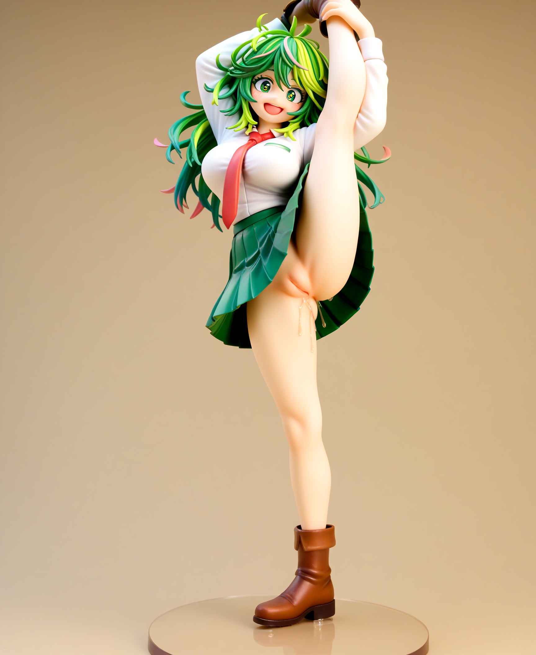 ai generated, boku no hero academia, female, figure, hagakure tooru (visible), my hero academia, pussy, split, tooru hagakure, tooru hagakure (visible)
