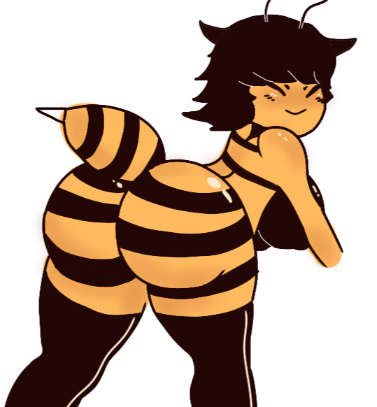 anthro bee fat_ass furry insects marcin self_upload tagme thick_thighs wasp