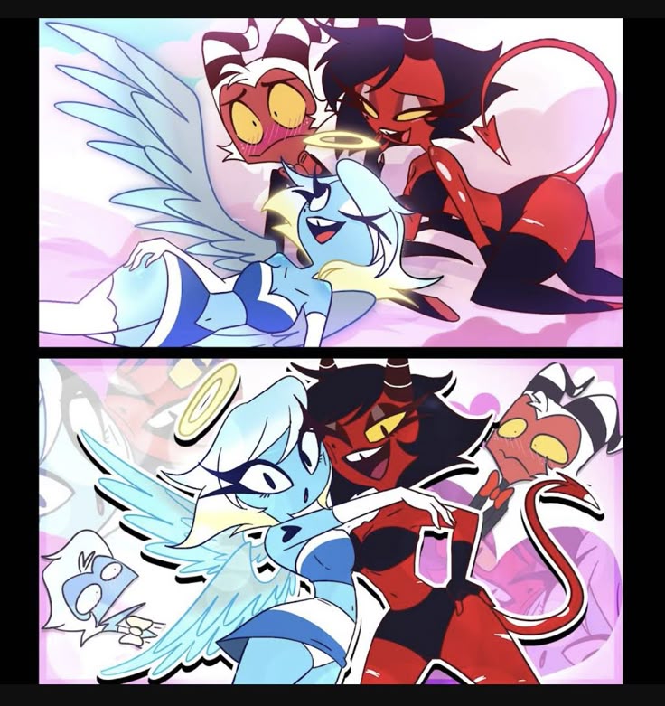 artist request, hazbin hotel, helluva boss, male, millie (helluva boss), moxxie (helluva boss), not porn, sexy, source request, tagme, tagme (artist)