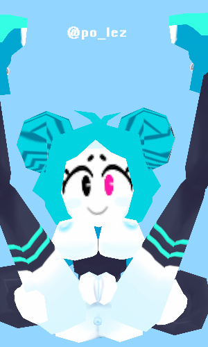 1girls anus blue-chan female legs_apart low_poly nipples no_outlines polez polygon pussy solo tagme