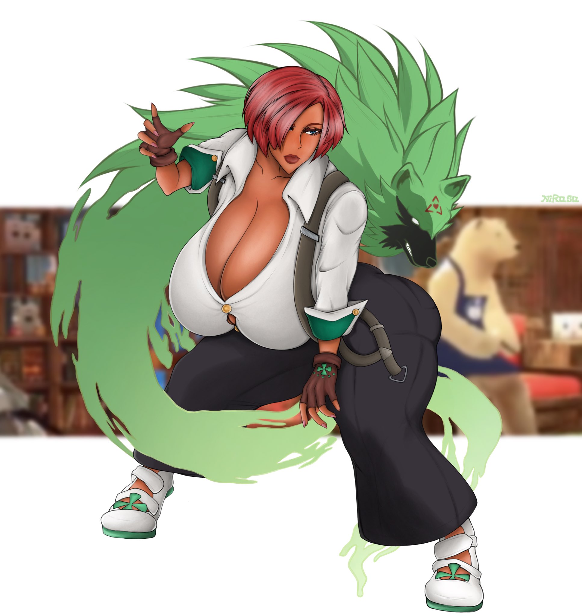 1girls, alternate body type, alternate breast size, ass, bbw, big ass, big breasts, bob cut, brazilian, brazilian female, breasts, busty, cleavage, curvy, cute, dark hair, enormous breasts, female, giant ass, gigantic breasts, giovanna (guilty gear), guilty gear, guilty gear strive, hourglass figure, huge ass, huge breasts, nirusu, pale skin, plump, pussy, red hair, rei (guilty gear), short hair, sideboob, solo focus, tan, tan body, tan skin, thick, thick thighs, thighhighs, thighs, venus body, voluptuous, wide hips