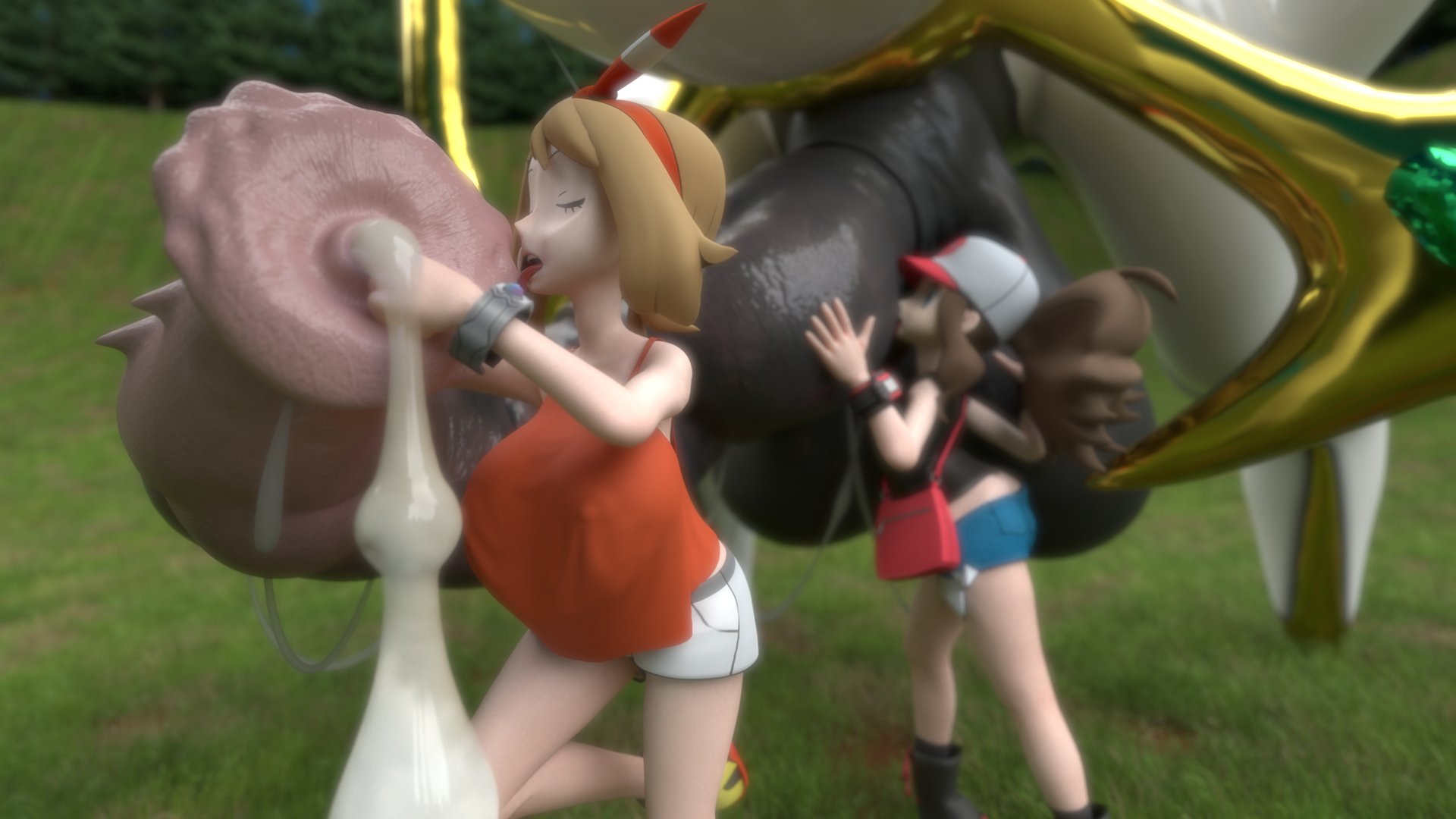 1boy, 2girls, 3d, alternate breast size, arceus, balls, balls sucking, balls worship, bestiality, breasts, cock worship, female, female human, hilda (pokemon), horsecock, huge breasts, human, hyper, hyper balls, hyper penis, legendary pokemon, male, male pokemon, male pokemon/female human, male/female, may (pokemon oras), may (pokemon), nintendo, penis, pokemon, pokemon bw, pokemon dppt, pokemon oras, pokephilia, precum, rochestedorm, size difference, zoophilia