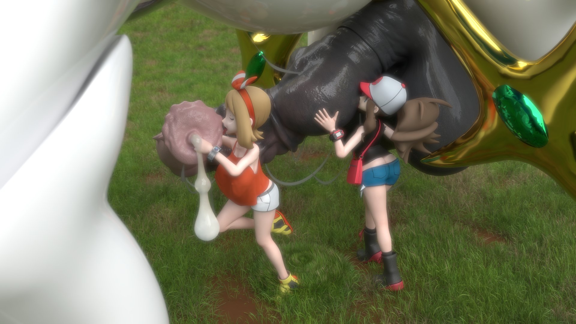 1boy, 2girls, 3d, alternate breast size, arceus, balls, balls sucking, balls worship, bestiality, breasts, cock worship, collaborative fellatio, fellatio, female, female human, hilda (pokemon), horsecock, huge breasts, human, hyper, hyper balls, hyper penis, legendary pokemon, male, male pokemon, male pokemon/female human, male/female, may (pokemon oras), may (pokemon), multiple females, multiple girls, oral, penis, pokemon, pokemon oras, pokephilia, precum, rochestedorm, size difference, teamwork, zoophilia