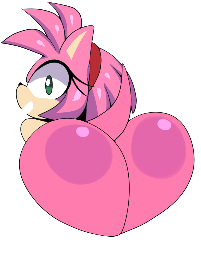 1girls amy_rose ass big_ass female nude sega solo sonic_(series) sonic_the_hedgehog_(series) squish_(artist) tagme