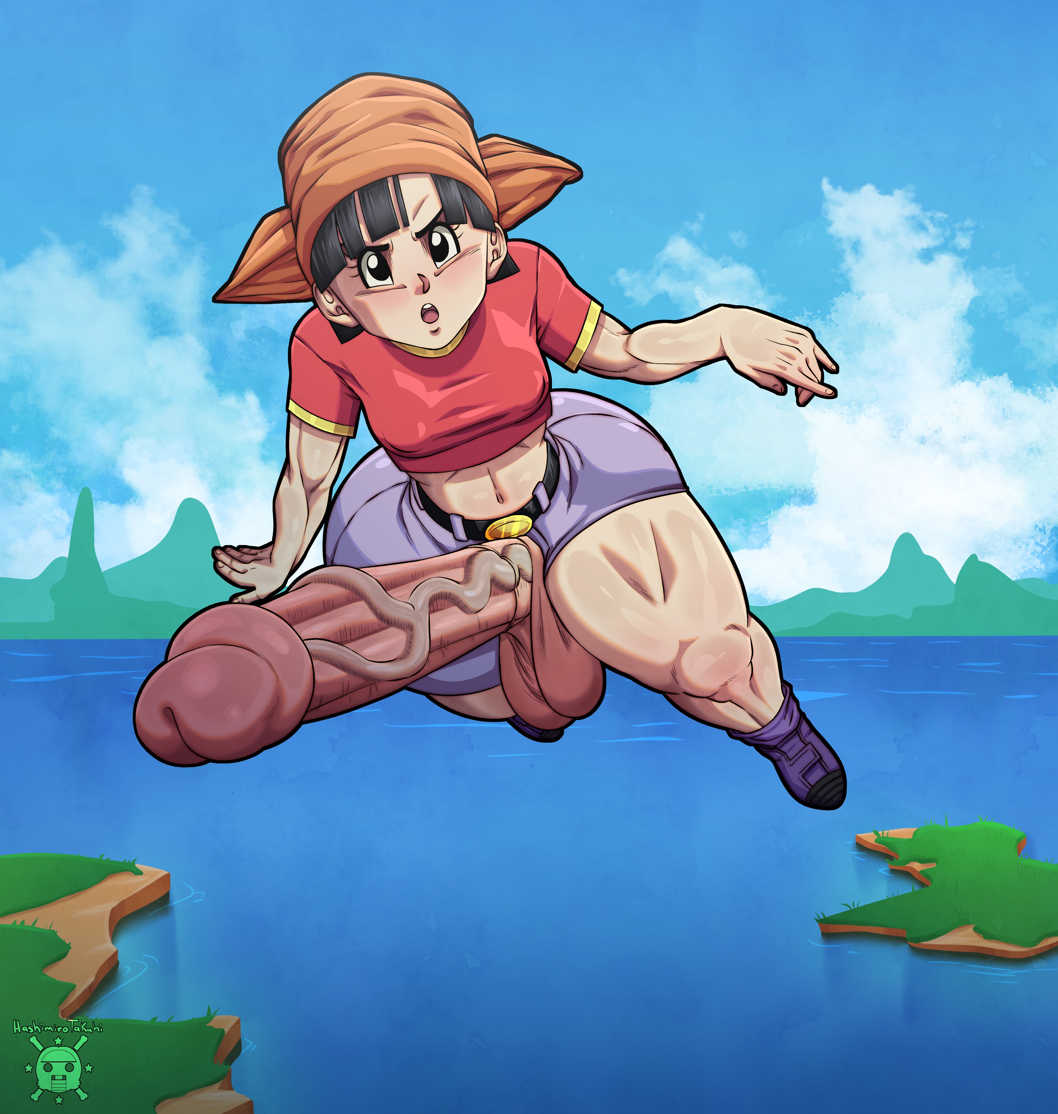 1futa, 2024, aged up, balls, big balls, big cock, big penis, big testicles, clothed, clothing, dickgirl, dragon ball, dragon ball gt, erection, futa only, futanari, hashimiro takahi, huge balls, huge cock, huge testicles, human, intersex, large balls, large penis, large testicles, light skin, light-skinned futa, long hair, long penis, mostly clothed, pan (dragon ball), penis, scrotum, solo, solo futa, testicles, uncensored, urethra, veiny penis