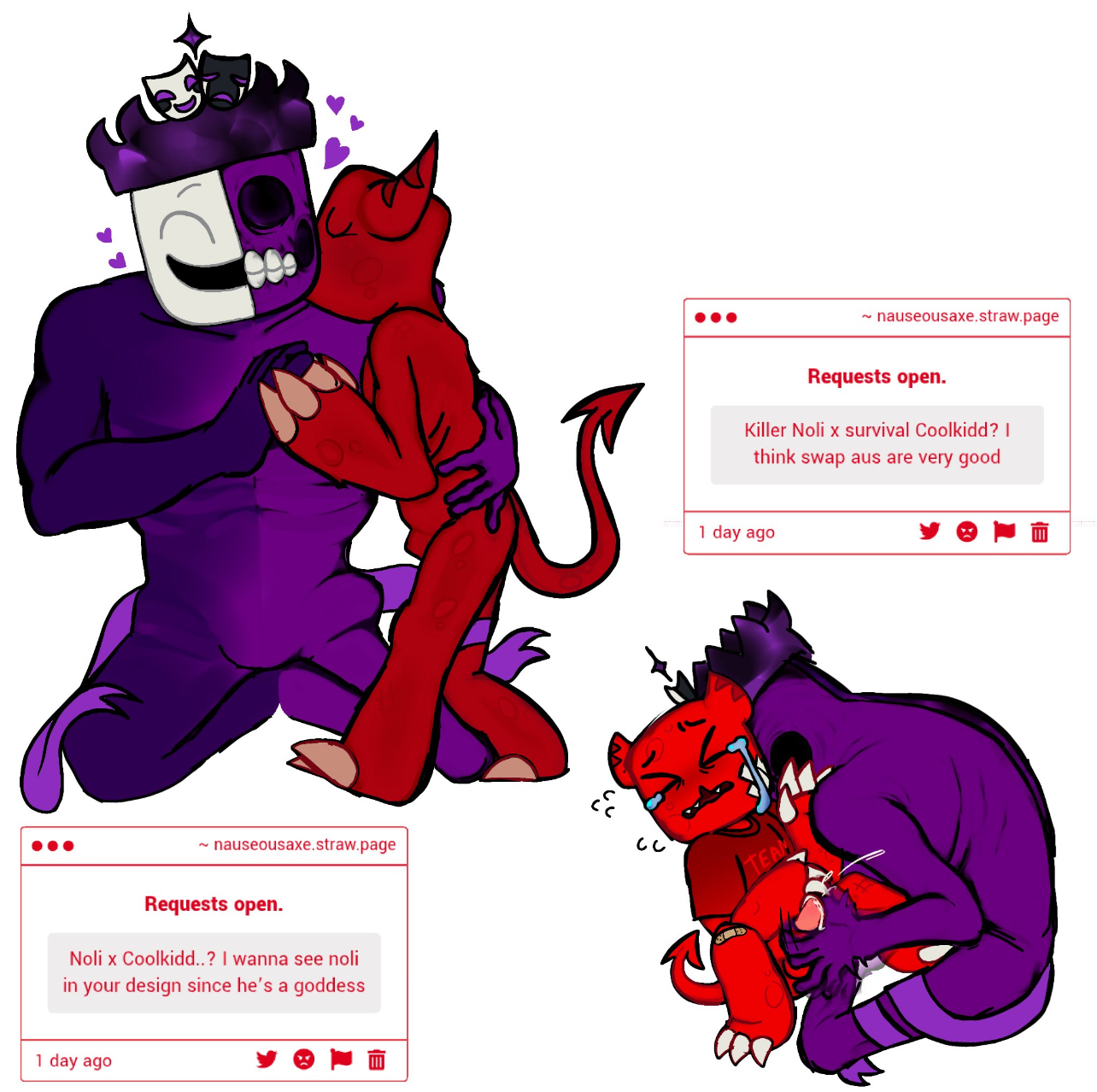 c00lkidd (forsaken), cub, cum, forsaken, forsaken (roblox), jerking, noli (forsaken), swap au, tears