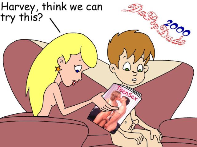 1boy 1boy1girl 1girls 2000 archie_comics blonde_hair blue_eyes brown_hair da_pop_dude green_eyes harvey_dwight_kinkle inviting_to_sex magazine nude reading_pornography sabrina_spellman sabrina_the_teenage_witch side_boob