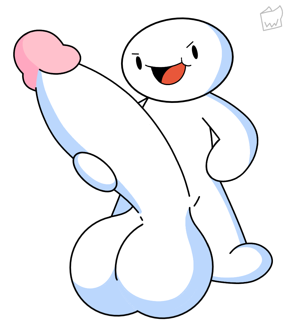 balls cyanu hat holding_penis hyper hyper_balls hyper_penis large_balls large_penis male male_focus male_only naked nude nude_male open_mouth penis theodd1sout transparent_background white_skin youtube youtuber