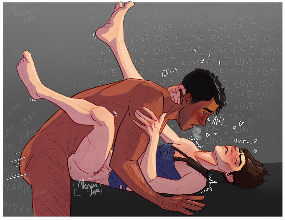 2boys, 2d (artwork), anal, anal sex, arcane, arcane jayce, arcane viktor, arched back, bedding, bedding background, bedroom, blush, bred, bred cuntboy, brown hair, cock, color, colored, couple, couple (romantic), couple love, couple sex, cuntboy, cuntboy bred, cuntboy focus, cuntboy penetrated, cuntboy/male, cute, cute face, dark hair, dark skin, dark skinned male, dark-skinned male, dialogue, digital media (artwork), disabled male, dripping cum, dripping wet, english text, face, face to face, feet, fucking, fucking good and hard, gay, gay anal, gay male, gay sex, hairy pussy, hand on neck, hands, holding, holding neck, hugging, i love you, intersex, jayce, jayce talis, jayvik, latino, latino male, league of legends, legs, light skin, light-skinned male, love, loving couple, loving it, loving sex, lube, male, male focus, male only, male/male, masculine gay, masculine male, moaning, moaning in pleasure, mole, mole under eye, muscular, muscular male, naked male, pale skin, penis, praise, romantic couple, scars, sex, size difference, skinny male, staring, sweet, tan skin, thighs, twink, vaginal sex, viktor (league of legends), watching, wet pussy, white background, yaoi