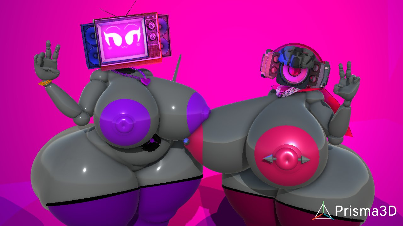 3d, big ass, big breasts, chubby female, lesbians, rojo parasito, rojo84, sensual, sexy, skibidi toilet, speaker-girl, speakerwoman (skibidi toilet), tv woman (skibidi toilet)
