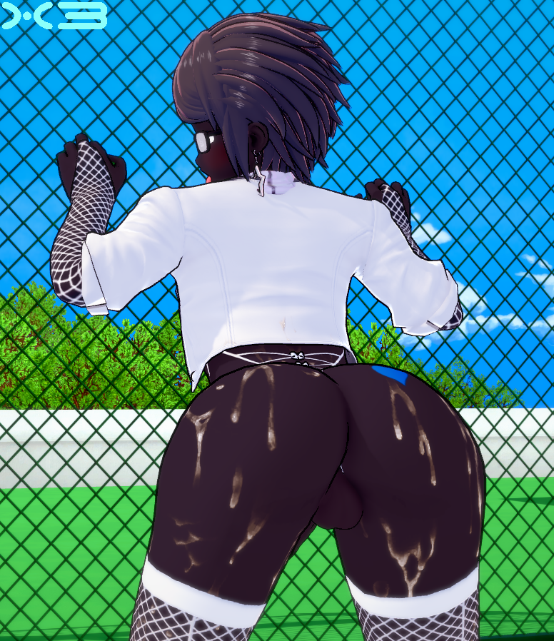 147_(nobody147) 1boy after_sex ahe_gao aries_(x3n0n999) ass balls big_ass big_butt big_penis blue_sky cloud clouds cloudy_sky crop_top_jacket cum_on_ass cum_on_body cum_outside dark-skinned_femboy dark-skinned_male dark_hair dark_skin earrings eyes_rolling_back femboy fence fishnet_gloves fishnet_stockings fishnets gay glasses gray_hair grey_hair heart_tattoo koikatsu male male_only malesub penis presenting_ass rooftop short_hair tattoo_on_ass tattoo_on_butt thick_thighs thigh_highs thighhighs thighs tongue_out trap twink watermark x3n0n999 yaoi