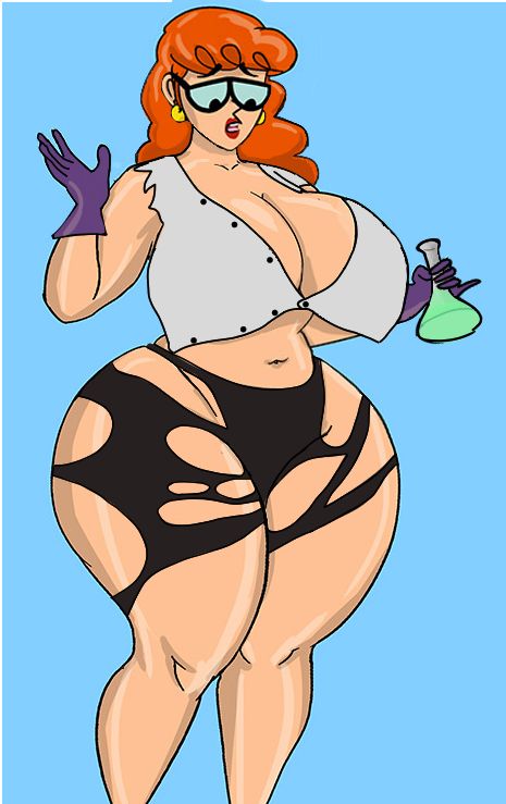 age_progression bimbo bimbofication busty curvy dexter dexter's_laboratory dextra edit fat_woman genderswap genderswap_(mtf) gigantic_ass gigantic_breasts gigantic_thighs orange_hair pawg rule_63 saturnxart shocked_expression venus_body voluptuous wardrobe_malfunction