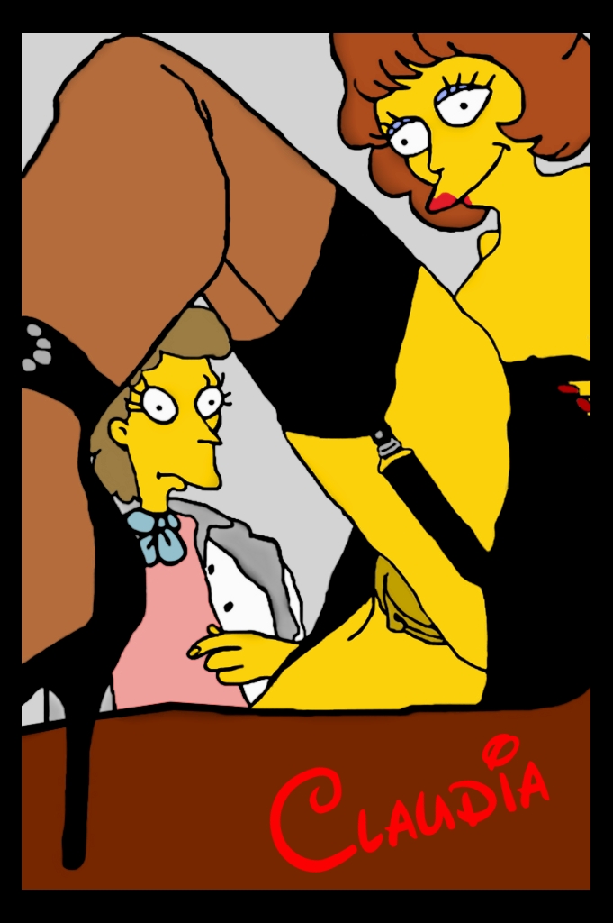 breasts claudia-r clothes color female female_only helen_lovejoy high_heels human maude_flanders multiple_females multiple_girls tagme the_simpsons vulva