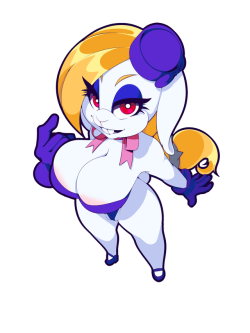 1girls, big breasts, breasts, broodals, buckteeth, bunny ears, bunny girl, bunny tail, busty, cleavage, eyeshadow, female, hariet (mario), hourglass figure, mario (series), nintendo, plantpenetrator, red eyes, super mario odyssey, voluptuous, white skin