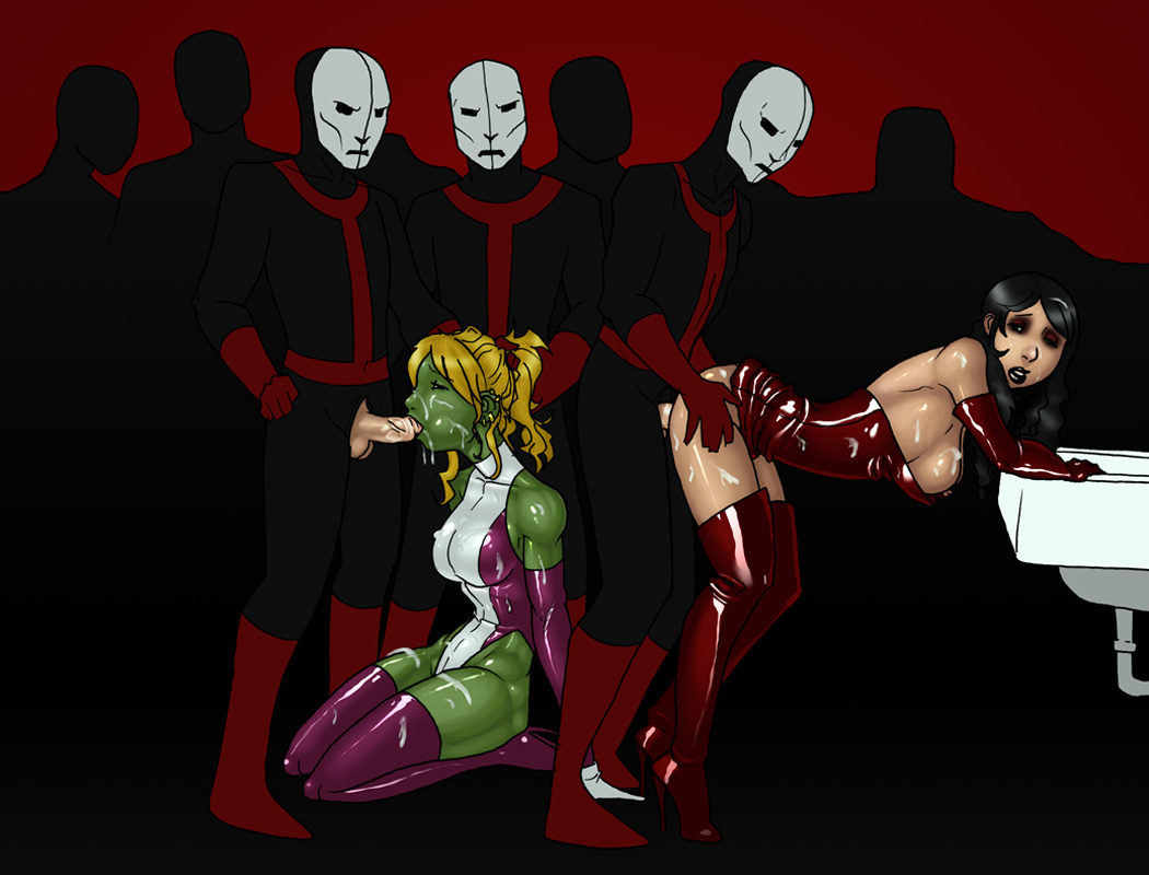 avengers cosplay faceless_male female green_skin hellfire_club human male marvel marvel_comics mutant_(marvel) scarlet_witch she-hulk shiny_clothes skottichan stockings straight straight_hair wanda_maximoff x-men young_avengers