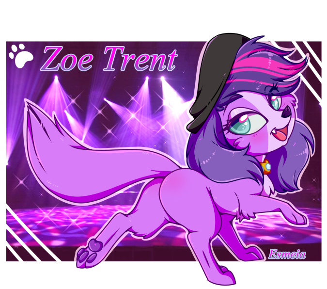 1girls anthro blush canine dog esmeia female female_only feral littlest_pet_shop looking_at_viewer open_mouth purple_fur solo zoe_trent