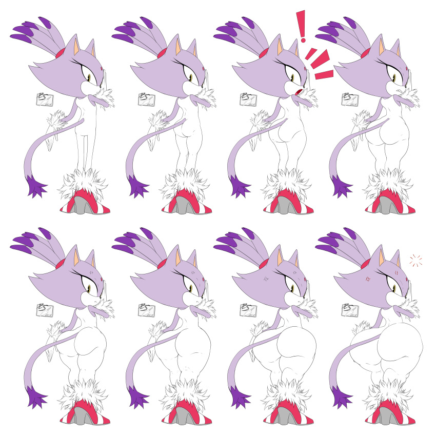 1:1 absurd_res annoyed anthro ass ass_expansion big_butt blaze_the_cat butt_expansion dat_ass domestic_cat expansion felid feline felis female hi_res huge_butt mammal raccoonshinobi solo sonic_(series) sonic_the_hedgehog_(series) thick_thighs wide_hips