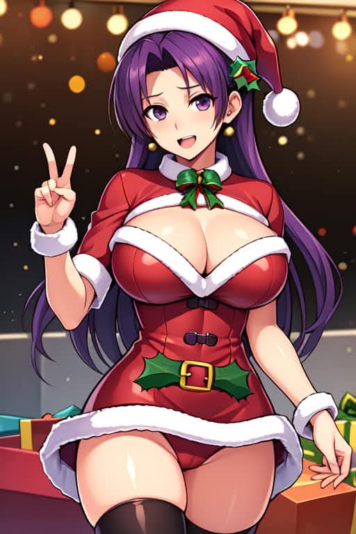Athena Asamiya (Christmas) Rule 34 Image