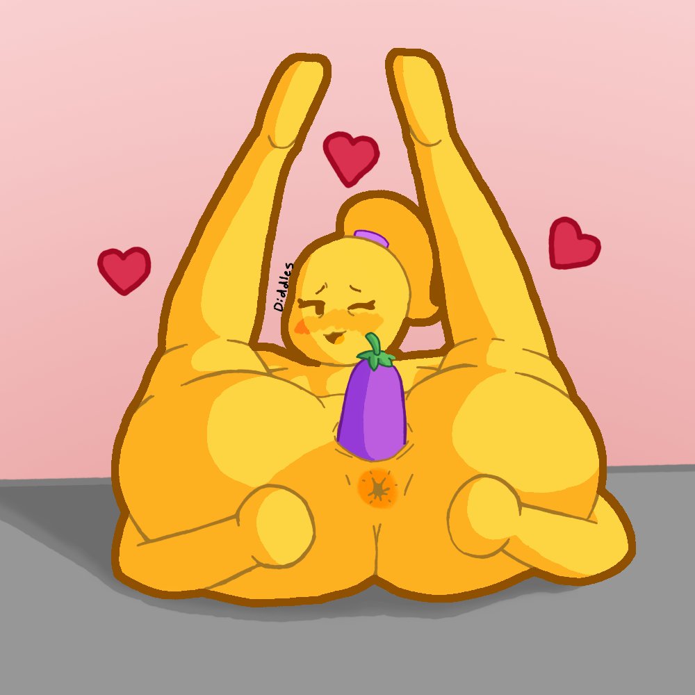 1girls, anthro, anus, anus peek, ass, ass focus, diddlesnsfw, eggplant, emoji, emoji (race), emoji milf, emojifam (sssir8), female, female focus, female only, humanoid, milf, mob face, pussy, sex toy, spread anus, vaginal penetration, yellow body, yellow skin